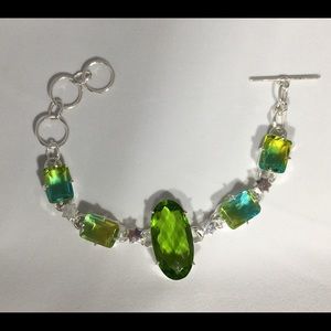 Bi Color Tourmaline Bracelet Green Yellow